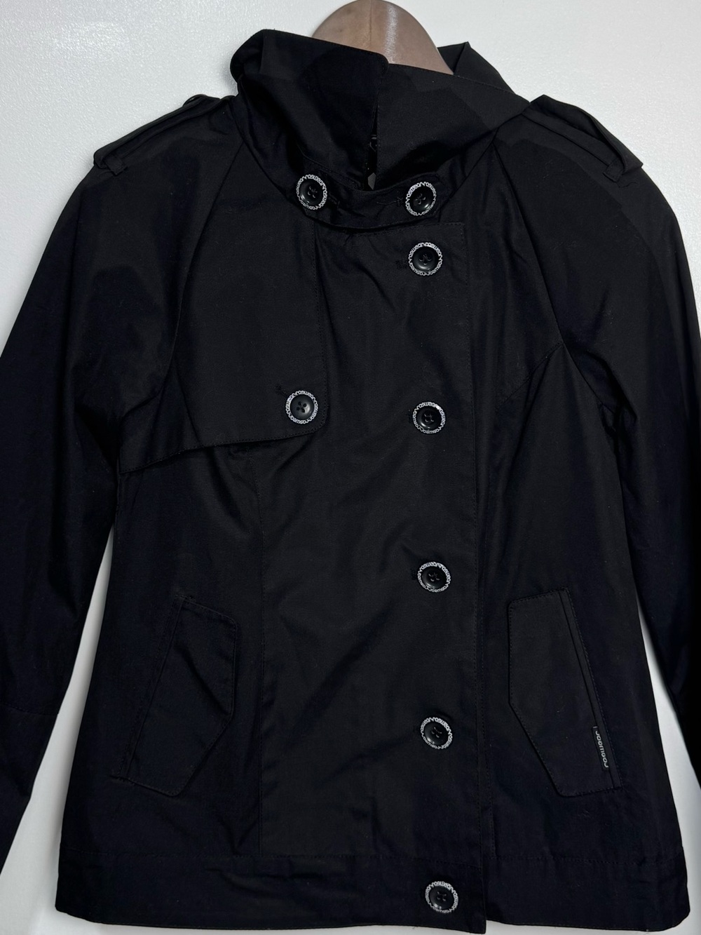 NWT Ragwear Short Trench Cheta Jacket, Vegan, Black, Size S